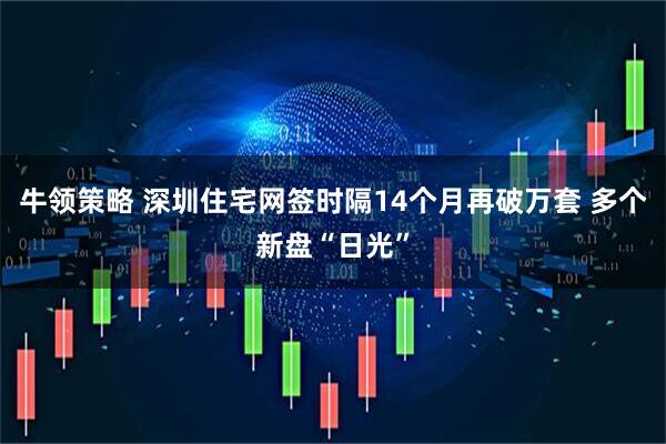 牛领策略 深圳住宅网签时隔14个月再破万套 多个新盘“日光”
